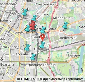 Mappa Via Gaetano Crespi, 20134 Milano MI, Italia (1.61182)