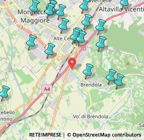 Mappa Via delle Fontanine, 36040 Brendola VI, Italia (2.4505)