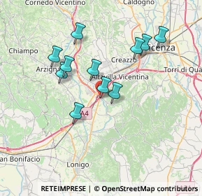 Mappa Via delle Fontanine, 36040 Brendola VI, Italia (6.39273)