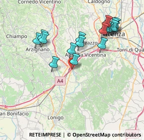 Mappa Via delle Fontanine, 36040 Brendola VI, Italia (7.93118)