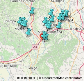 Mappa Via delle Fontanine, 36040 Brendola VI, Italia (7.5135)