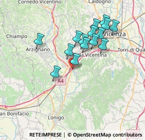 Mappa Via delle Fontanine, 36040 Brendola VI, Italia (6.574)