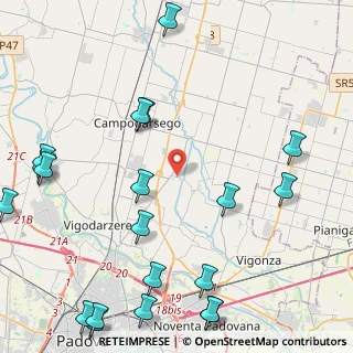 Mappa Via Marconi Guglielmo, 35011 Campodarsego PD, Italia (6.1665)
