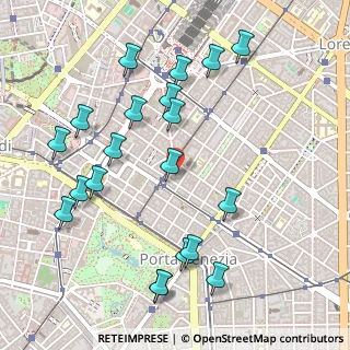 Mappa Via Felice Casati, 20124 Milano MI, Italia (0.5705)