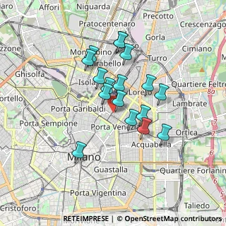 Mappa Via Felice Casati, 20124 Milano MI, Italia (1.42941)