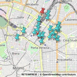 Mappa Via Felice Casati, 20124 Milano MI, Italia (0.7725)