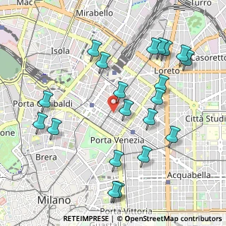 Mappa Via Felice Casati, 20124 Milano MI, Italia (1.1365)
