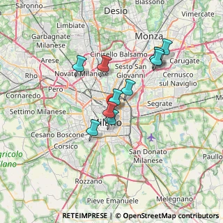 Mappa Via R. Franchetti, 20124 Milano MI, Italia (5.86364)