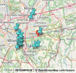 Mappa Via Deledda, 20096 Pioltello MI, Italia (7.67933)