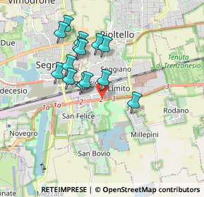 Mappa Via Deledda, 20096 Pioltello MI, Italia (1.57286)