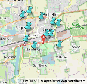 Mappa Via Deledda, 20096 Pioltello MI, Italia (1.6125)