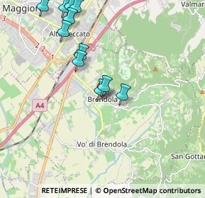 Mappa Via Revese, 36040 Brendola VI, Italia (2.13364)