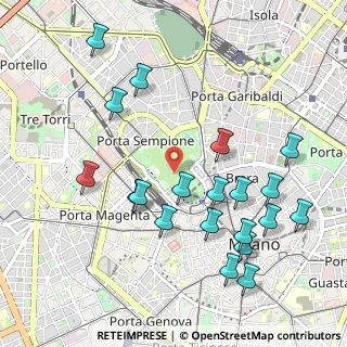 Mappa Milano, 20123 Milano MI, Italia (1.1125)