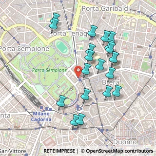 Mappa Largo Greppi, 20121 Milano MI, Italia (0.49)