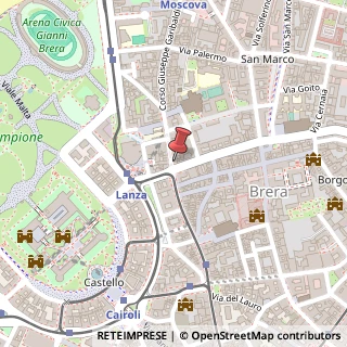 Mappa Corso Garibaldi, 2, 20121 Milano, Milano (Lombardia)