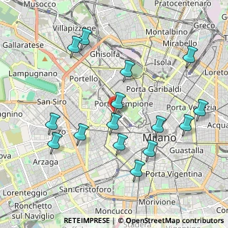 Mappa Via Vincenzo Monti, 20153 Milano MI, Italia (2.13467)