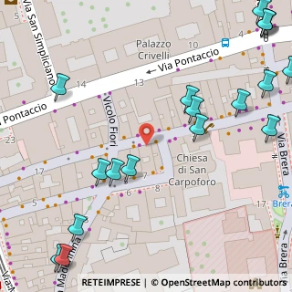 Mappa Via Fiori Chiari, 20121 Milano MI, Italia (0.107)