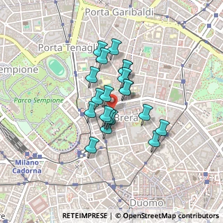 Mappa Via Fiori Chiari, 20121 Milano MI, Italia (0.3055)
