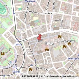 Mappa Via Marco Formentini,  4, 20121 Milano, Milano (Lombardia)