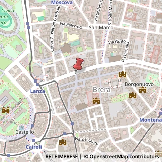 Mappa Vicolo Fiori, 2, 20121 Milano, Milano (Lombardia)