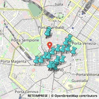 Mappa Via Fiori Chiari, 20121 Milano MI, Italia (0.7115)