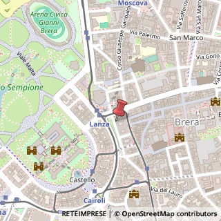Mappa Foro Buonaparte, 24, 20121 Milano, Milano (Lombardia)