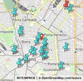 Mappa Via del Vecchio Politecnico, 20121 Milano MI, Italia (1.0895)