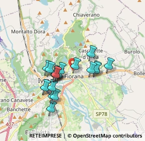 Mappa Via Cavallaria, 10015 Ivrea TO, Italia (1.443)