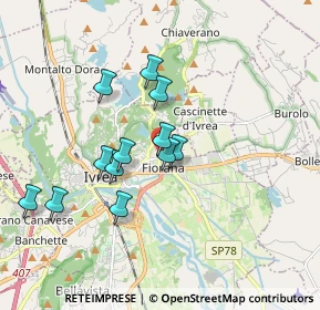 Mappa Via Cavallaria, 10015 Ivrea TO, Italia (1.53833)