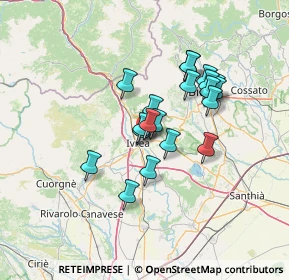 Mappa Via Cavallaria, 10015 Ivrea TO, Italia (10.584)