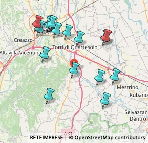 Mappa Via Alessandro Volta, 36023 Longare VI, Italia (8.21706)