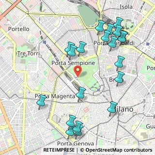 Mappa Viale Emilio Alemagna, 20121 Milano MI, Italia (1.245)