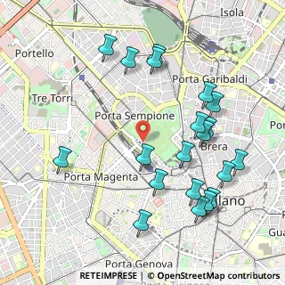 Mappa Viale Emilio Alemagna, 20121 Milano MI, Italia (1.1175)