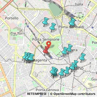 Mappa Viale Emilio Alemagna, 20121 Milano MI, Italia (1.1615)