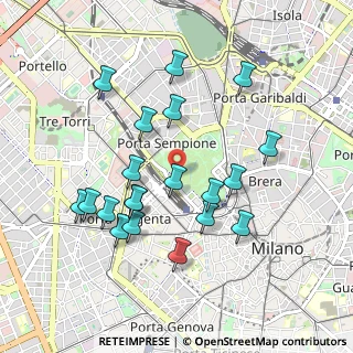 Mappa Viale Emilio Alemagna, 20121 Milano MI, Italia (0.93)