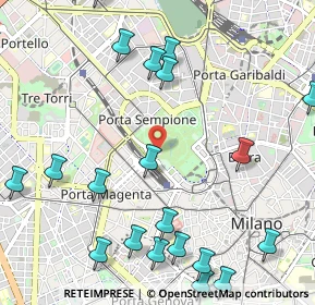 Mappa Viale Emilio Alemagna, 20121 Milano MI, Italia (1.39)