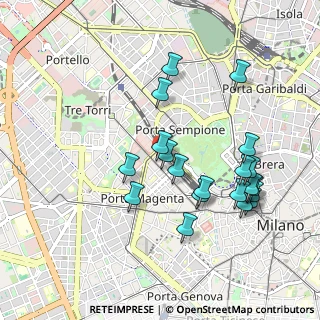 Mappa Via Giuseppe Revere, 20123 Milano MI, Italia (0.958)