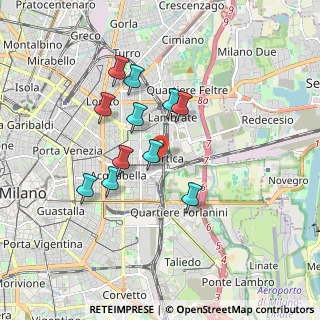 Mappa Via Tajani Filippo, 20133 Milano MI, Italia (1.52455)
