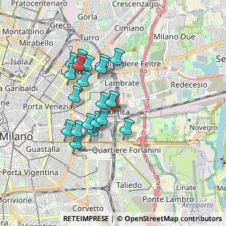 Mappa Via Tajani Filippo, 20133 Milano MI, Italia (1.5155)