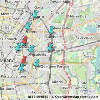 Mappa Via Tajani Filippo, 20133 Milano MI, Italia (2.21364)