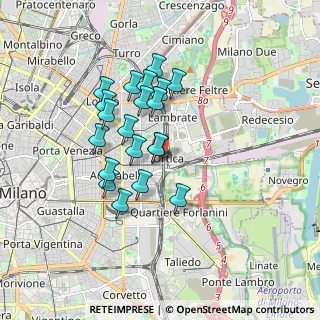 Mappa Via Tajani Filippo, 20133 Milano MI, Italia (1.4505)