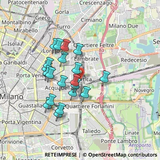 Mappa Via Tajani Filippo, 20133 Milano MI, Italia (1.594)