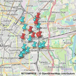 Mappa Via Tajani Filippo, 20133 Milano MI, Italia (1.691)