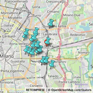 Mappa Via Tajani Filippo, 20133 Milano MI, Italia (1.5495)