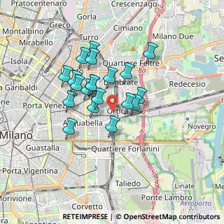Mappa Via Tajani Filippo, 20133 Milano MI, Italia (1.3715)