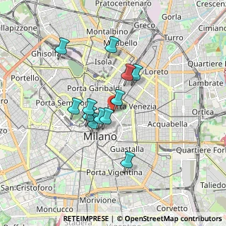 Mappa Via del Vecchio Politecnico, 20124 Milano MI, Italia (1.36167)
