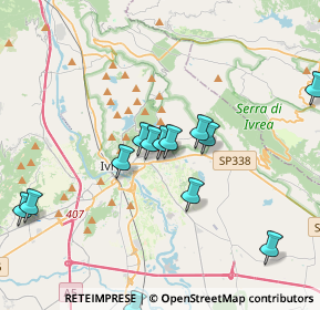 Mappa Via Burolo, 10015 Ivrea TO, Italia (3.86923)