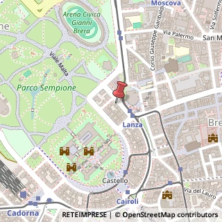 Mappa Foro Buonaparte, 44a, 20121 Milano, Milano (Lombardia)