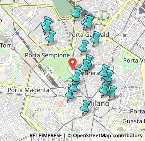 Mappa Via Antonio Beretta, 20121 Milano MI, Italia (0.8775)