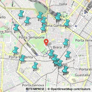 Mappa Via Antonio Beretta, 20121 Milano MI, Italia (1.2185)